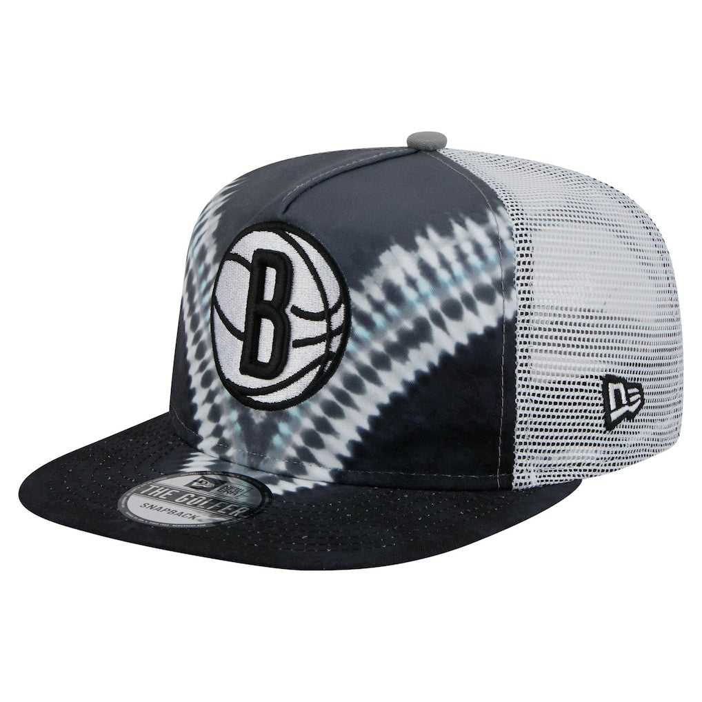 Brooklyn Nets Throwback Dye Golfer Snapback Hat Black/Gray | New Era Near Me
