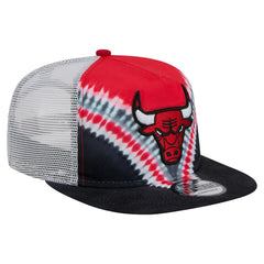 Chicago Bulls Throwback Dye Golfer Snapback Hat Black/Red | New Era for sale