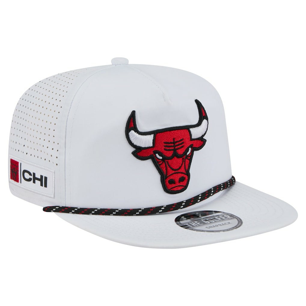Chicago Bulls Performance Rope Golfer Adjustable Hat White | New Era Near Me