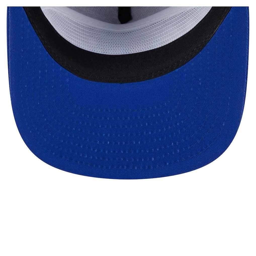 Golden State Warriors Team Text Golfer Snapback Hat for sale Royal | New Era Near Me