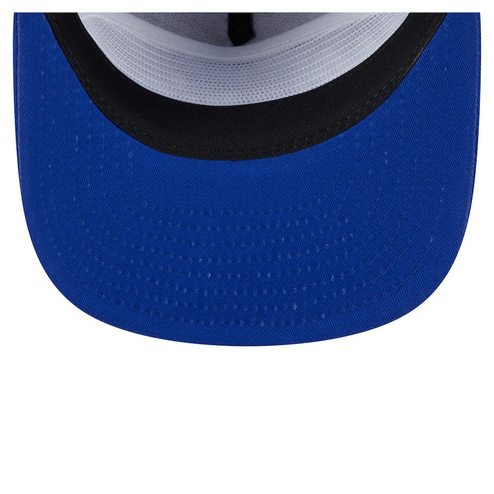 Golden State Warriors Team Text Golfer Snapback Hat for sale Royal | New Era Near Me
