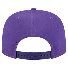 Los Angeles Lakers Team Text Golfer Snapback Hat Purple | New Era for sale