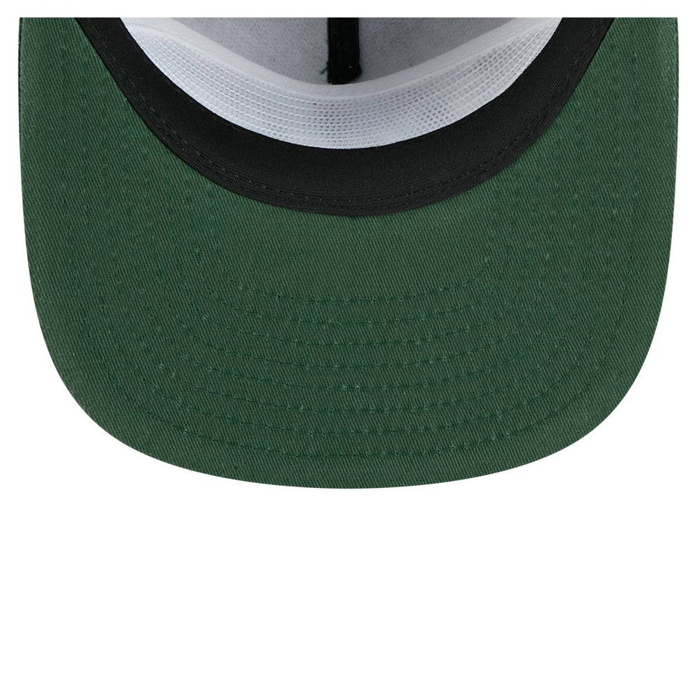 Milwaukee Bucks Team Text Golfer Snapback Hat Hunter Green | New Era Lifestyle