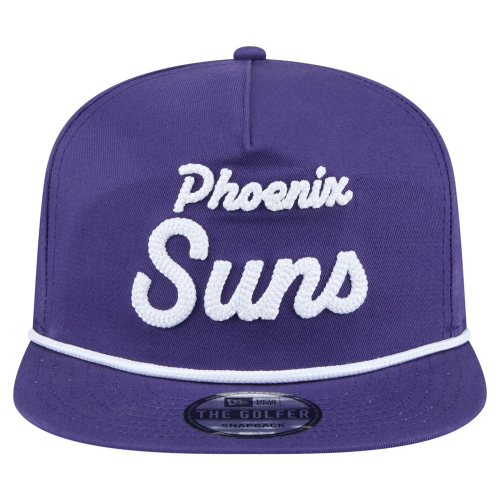 Phoenix Suns Team Text Golfer Snapback Hat Purple | New Era Lifestyle