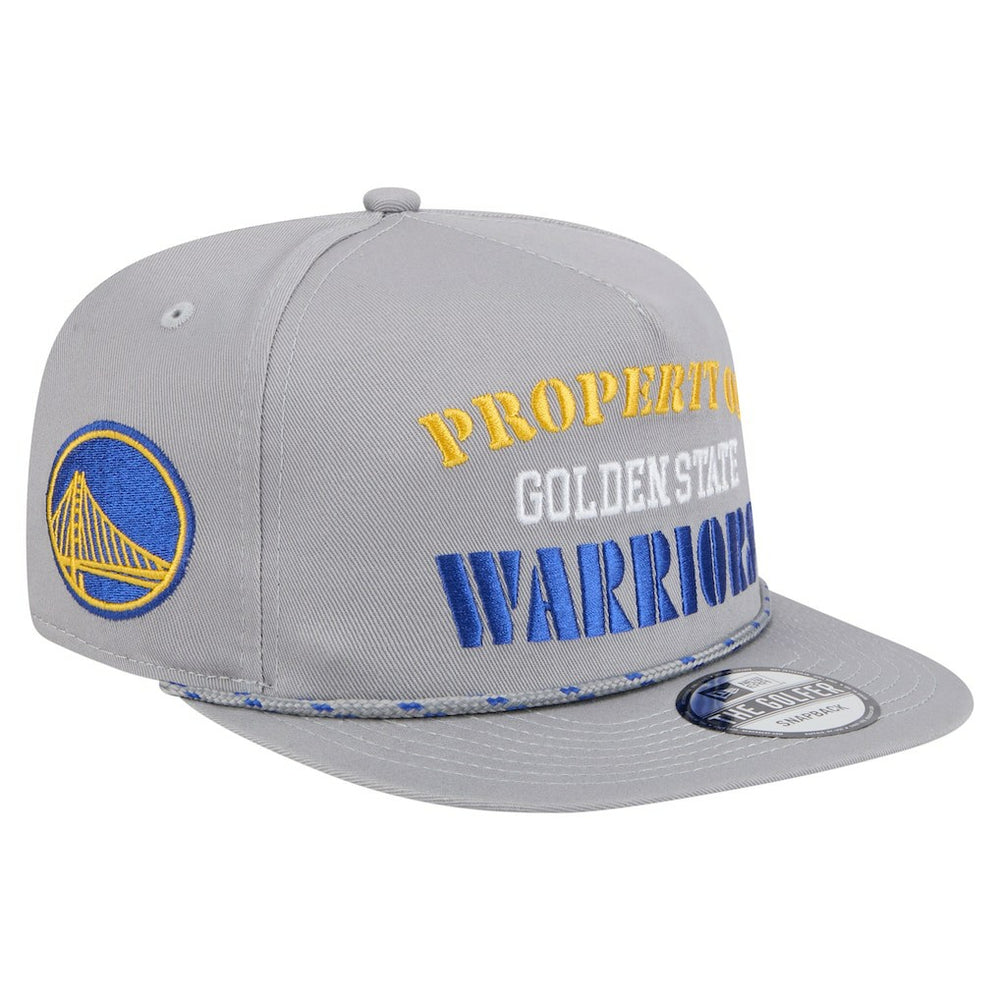 Golden State Warriors Throwback Property Of Golfer Snapback Hat for sale Gray | New Era for sale