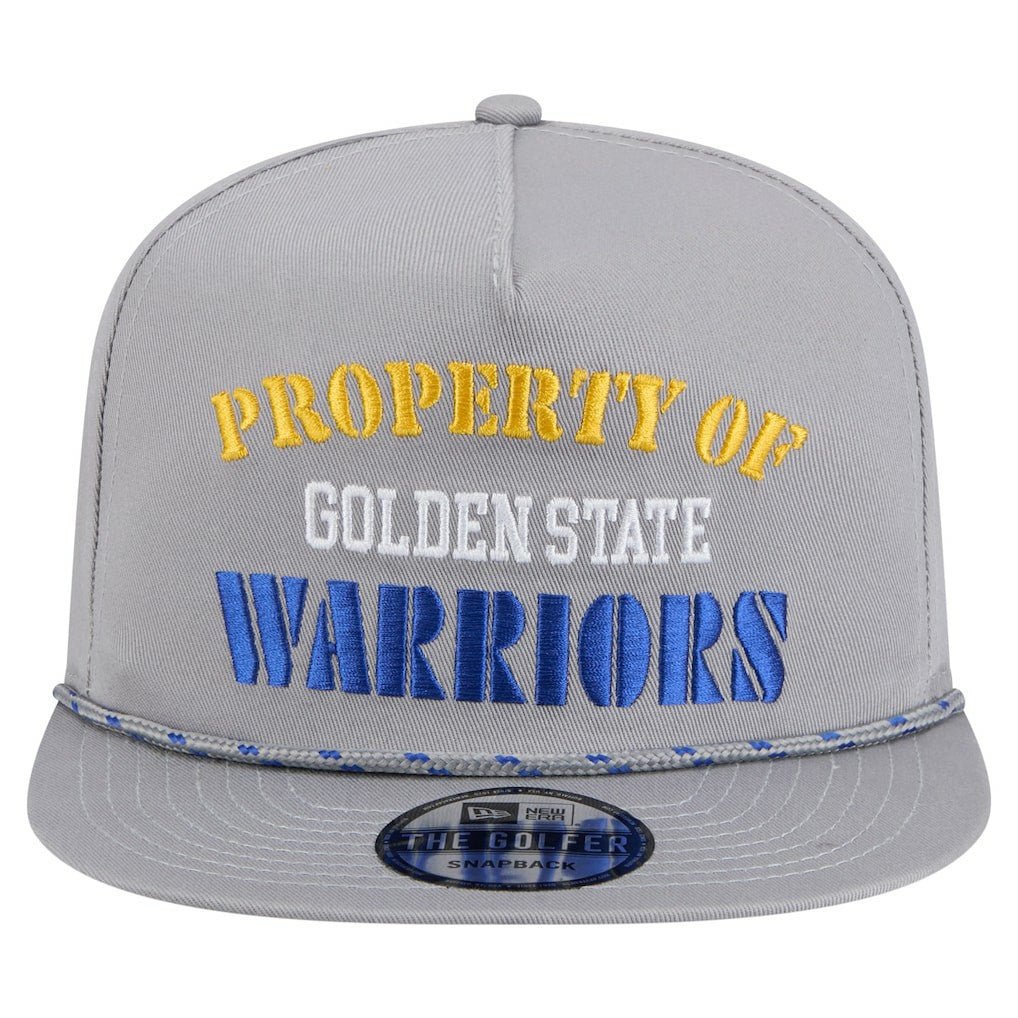 Golden State Warriors Throwback Property Of Golfer Snapback Hat for sale Gray | New Era for sale