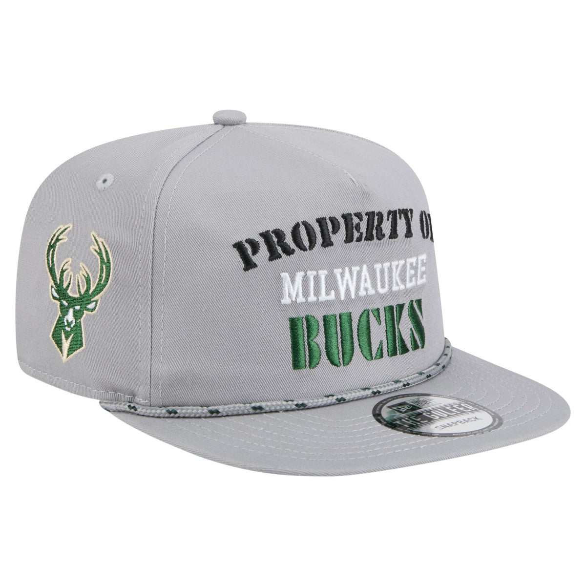 Milwaukee Bucks Throwback Property Of Golfer Snapback Hat Gray | New Era online
