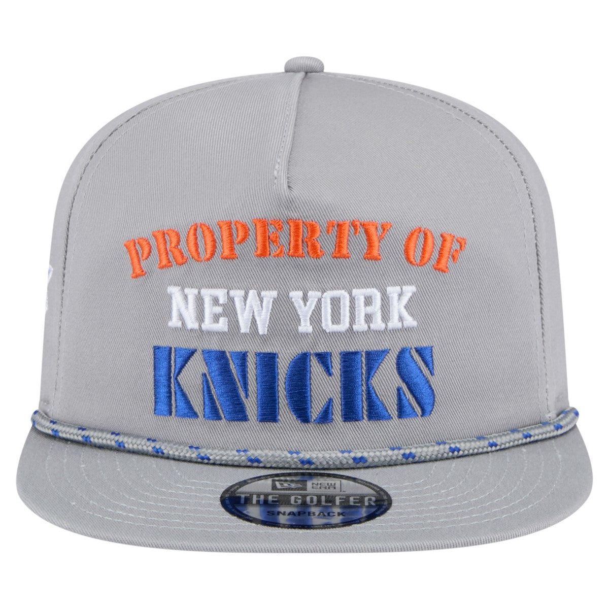 New York Knicks Throwback Property Of Golfer Snapback Hat Gray | New Era for sale