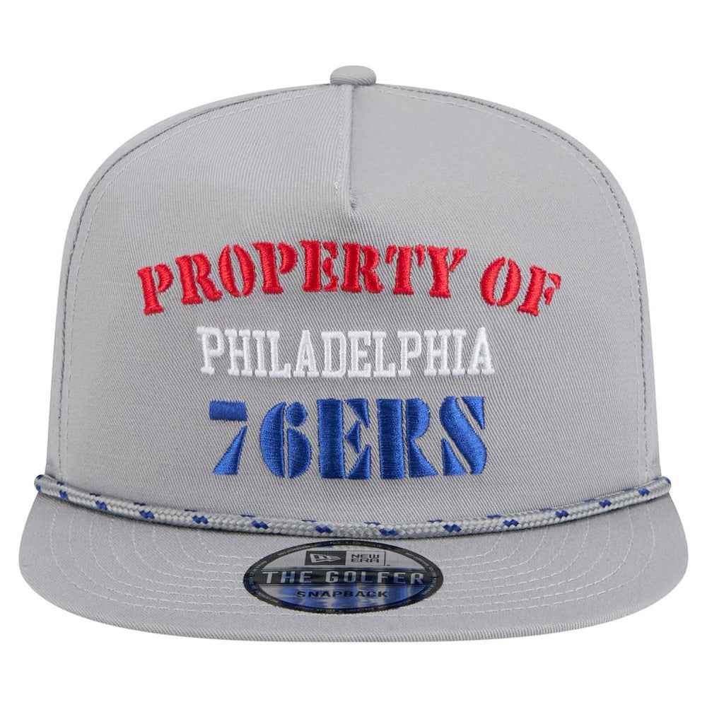 Philadelphia 76ers Throwback Property Of Golfer Snapback Hat Gray | New Era online