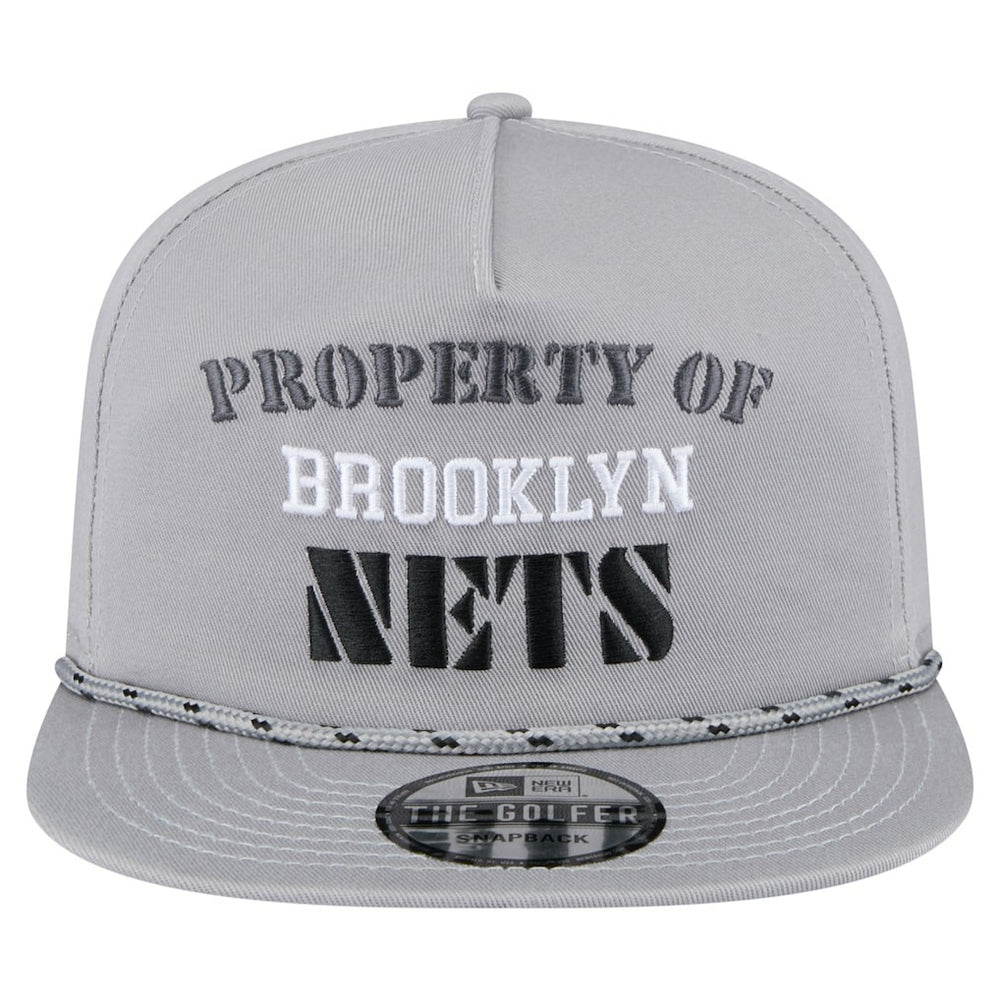 Brooklyn Nets Throwback Property Of Golfer Snapback Hat Gray | New Era Near Me