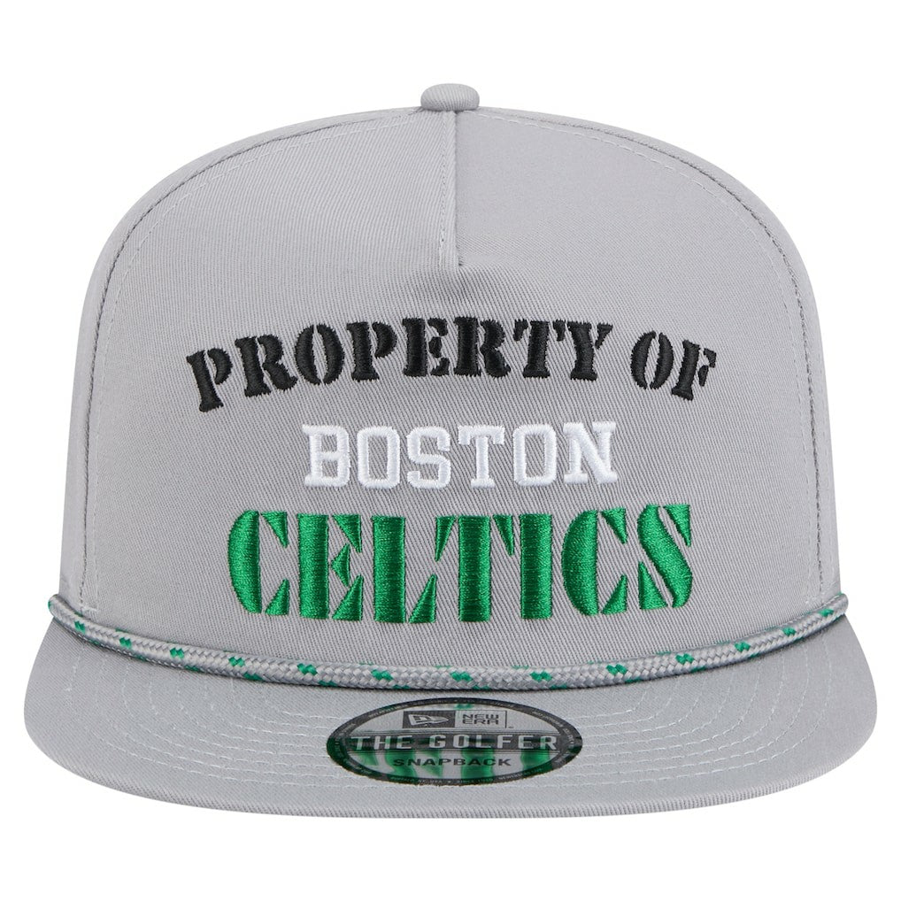 Boston Celtics Throwback Property Of Golfer Snapback Hat Gray | New Era