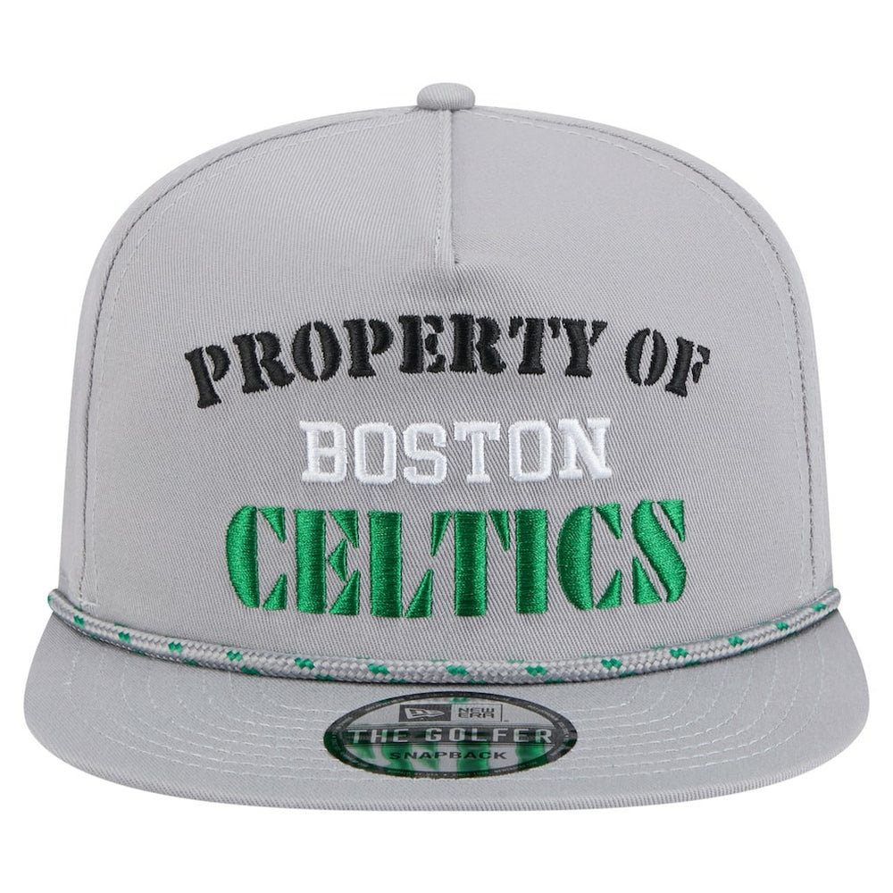 Boston Celtics Throwback Property Of Golfer Snapback Hat Gray | New Era