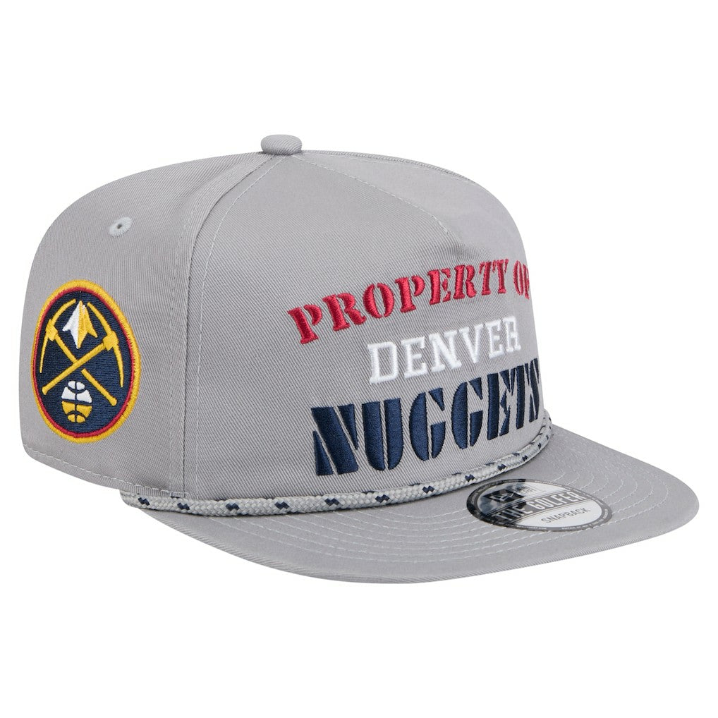 Denver Nuggets Throwback Property Of Golfer Snapback Hat for sale Gray | New Era US