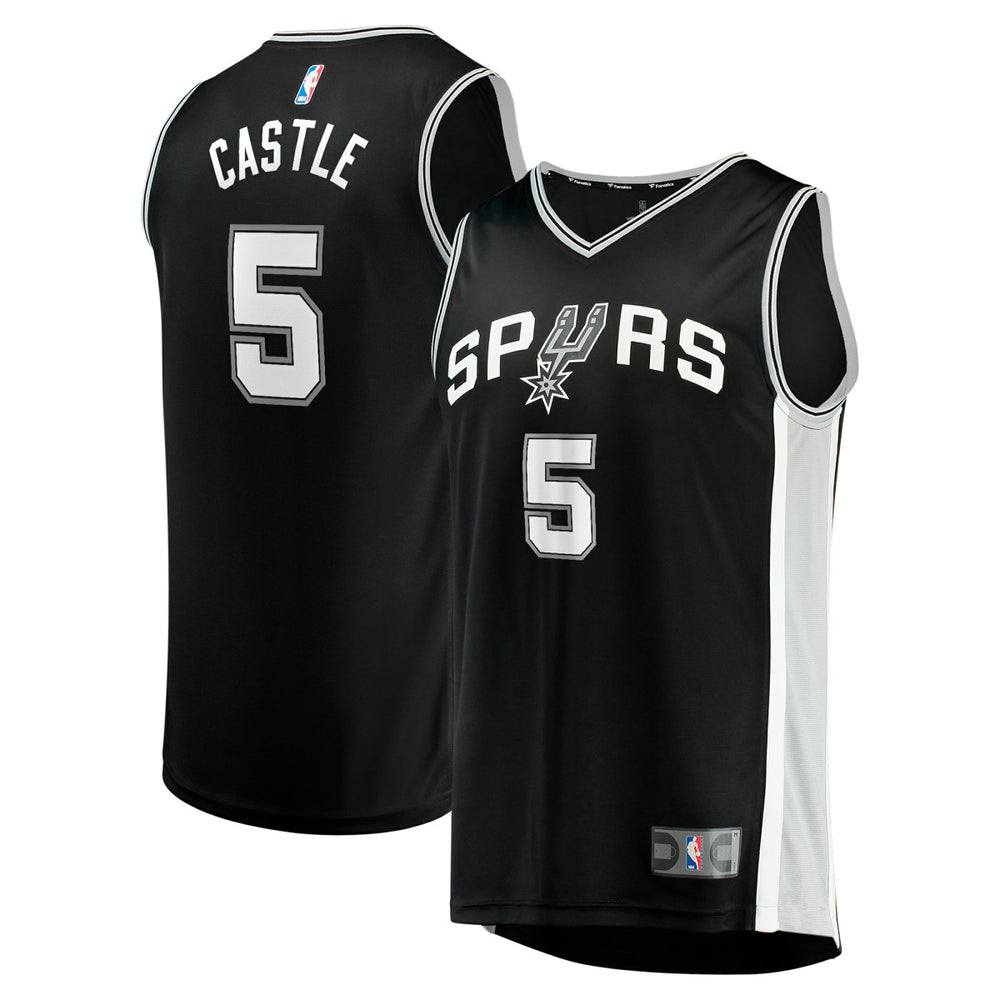 Stephon Castle San Antonio Spurs 2024 NBA Draft Fast Break Player Jersey Icon Edition Black | Fanatics Lifestyle