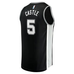 Stephon Castle San Antonio Spurs 2024 NBA Draft Fast Break Player Jersey Icon Edition Black | Fanatics Lifestyle