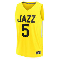 Cody Williams Utah Jazz 2024 NBA Draft Fast Break Player Jersey Icon Edition Yellow | Fanatics for sale