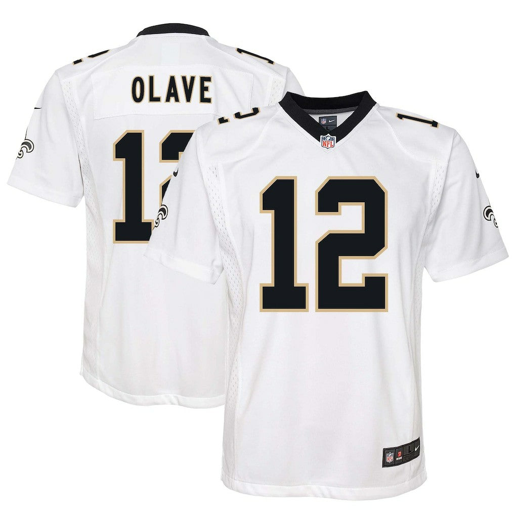 Nike Chris Olave New Orleans Saints Youth Game Jersey White