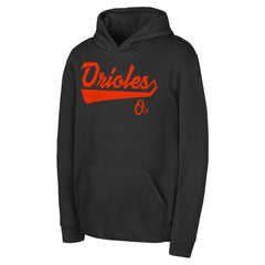 Baltimore Orioles Youth Tailor Made Fleece Pullover Hoodie - Black - MLB Sale