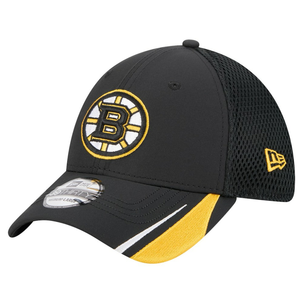 Boston Bruins New Era Linear Featherweight 39THIRTY Flex Hat - Black - NHL 201912196