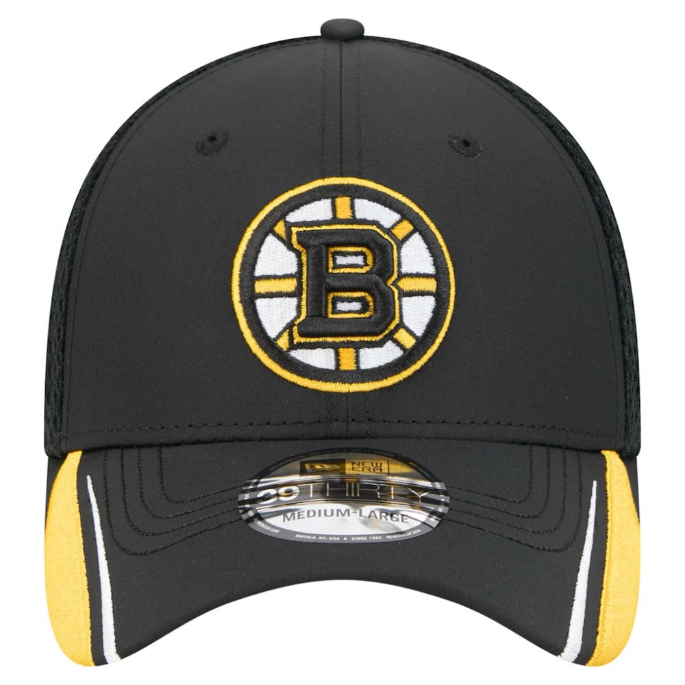 Boston Bruins New Era Linear Featherweight 39THIRTY Flex Hat - Black - NHL 201912196
