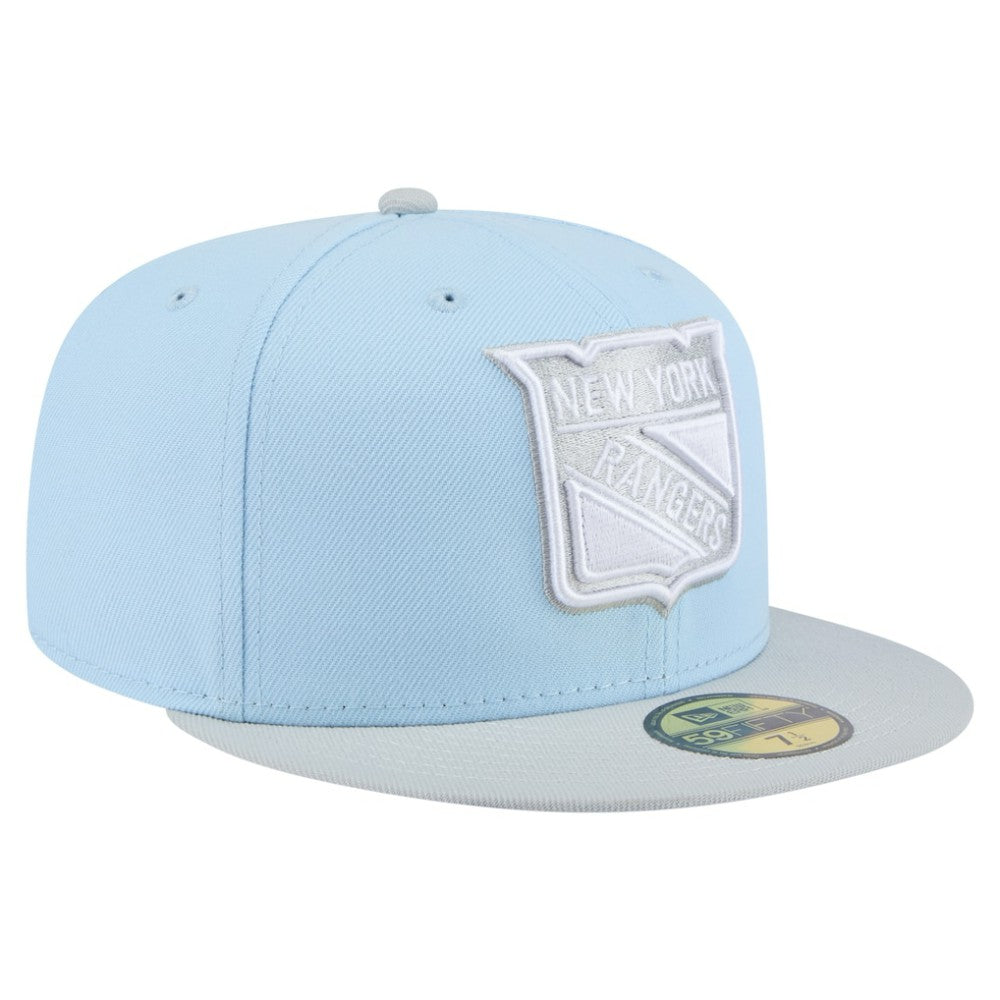 New York Rangers New Era Color Pack 2-Tone 59FIFTY Fitted Hat - Light Blue/Gray - NHL 201912224