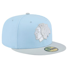 Chicago Blackhawks New Era Color Pack Two-Tone 59FIFTY Fitted Hat - Light Blue/Gray - NHL 201912231