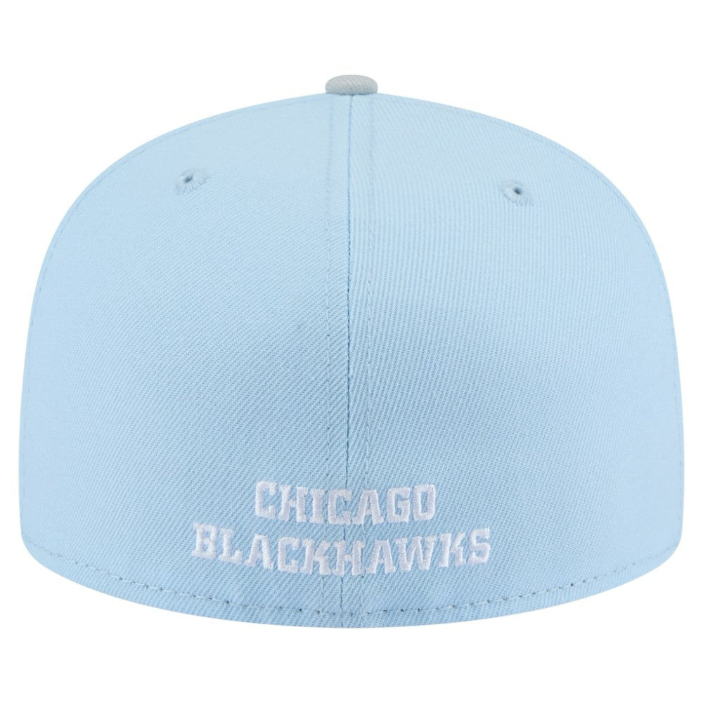 Chicago Blackhawks New Era Color Pack Two-Tone 59FIFTY Fitted Hat - Light Blue/Gray - NHL 201912231
