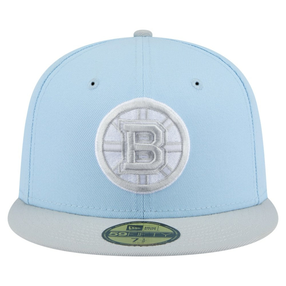 Boston Bruins New Era Color Pack Two-Tone 59FIFTY Fitted Hat - Light Blue/Gray - NHL 201912237