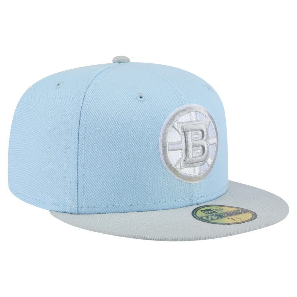Boston Bruins New Era Color Pack Two-Tone 59FIFTY Fitted Hat - Light Blue/Gray - NHL 201912237