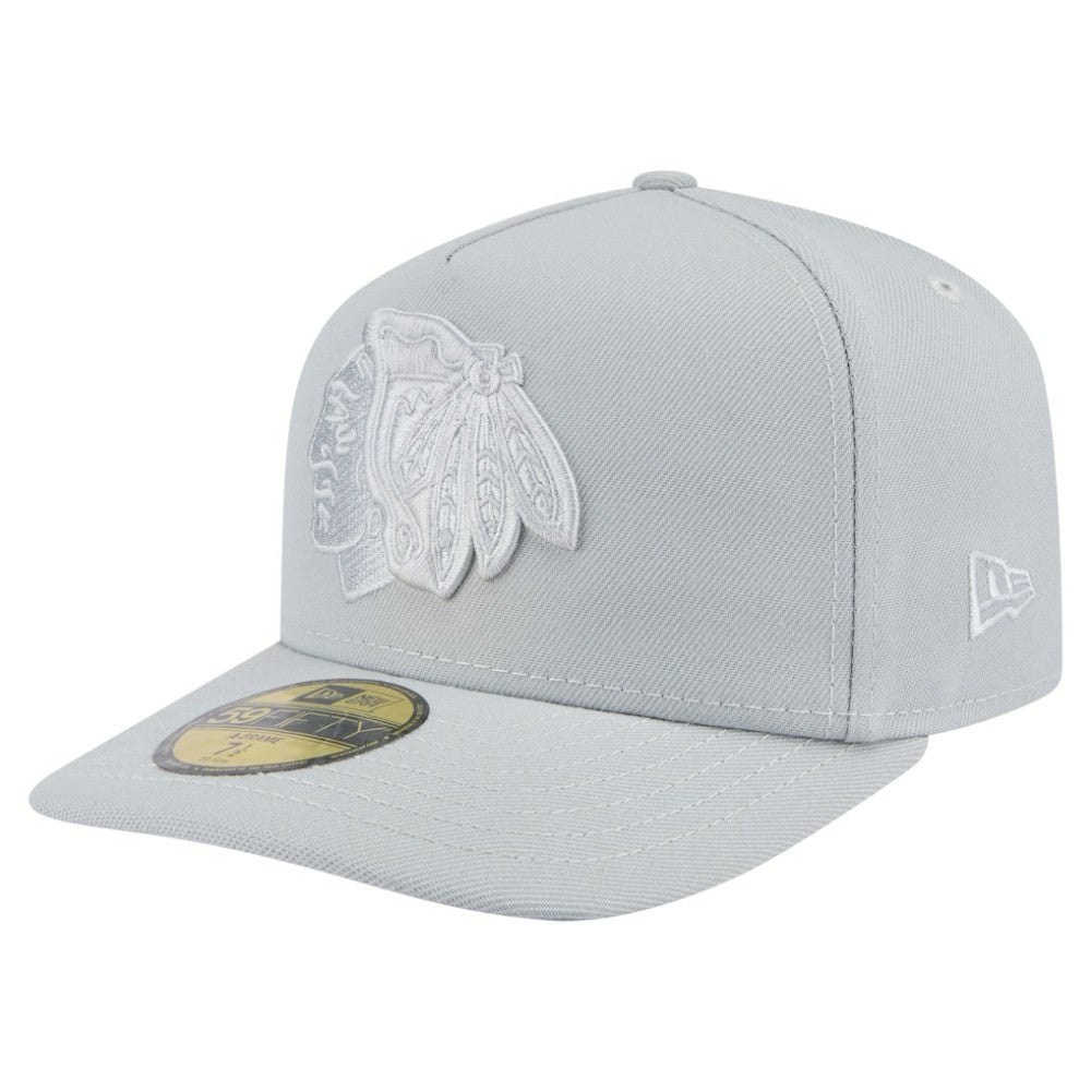 Chicago Blackhawks New Era Color Pack A-Frame 59FIFTY Fitted Hat - Gray - NHL 201912257