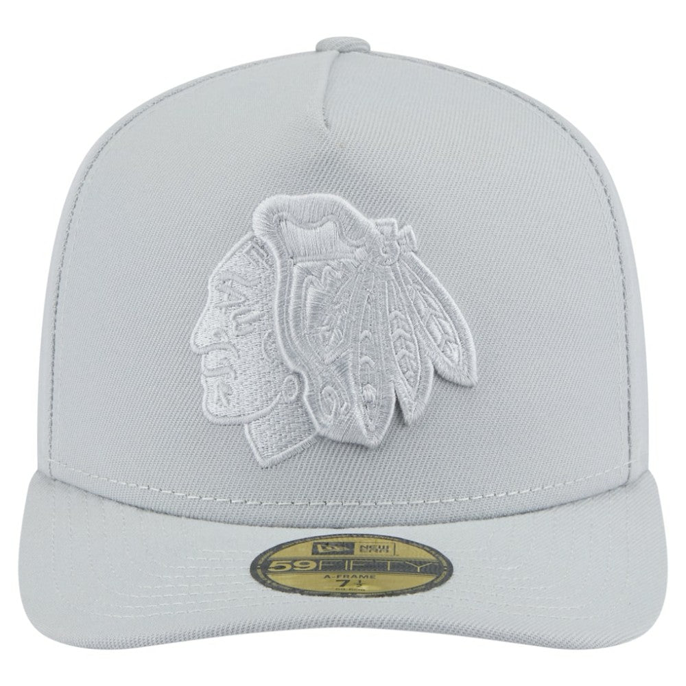 Chicago Blackhawks New Era Color Pack A-Frame 59FIFTY Fitted Hat - Gray - NHL 201912257