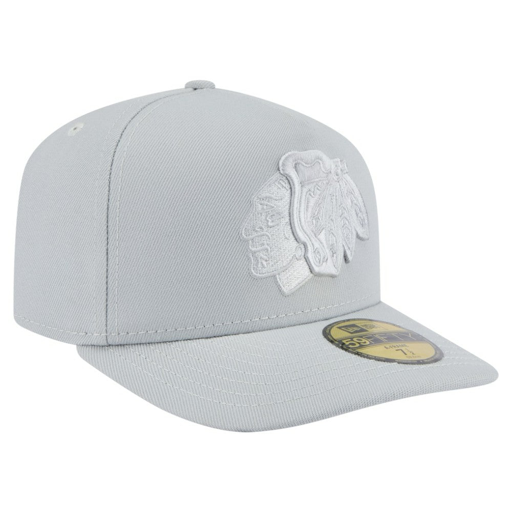 Chicago Blackhawks New Era Color Pack A-Frame 59FIFTY Fitted Hat - Gray - NHL 201912257