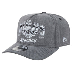 Los Angeles Kings New Era Throwback Washed A-Frame Pre-Curved 9FIFTY Snapback Hat - Charcoal - NHL 201912299
