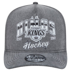 Los Angeles Kings New Era Throwback Washed A-Frame Pre-Curved 9FIFTY Snapback Hat - Charcoal - NHL 201912299