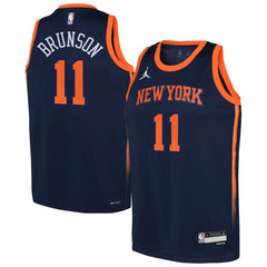 Jalen Brunson New York Knicks Jordan Brand Youth Swingman Jersey Statement Edition Navy