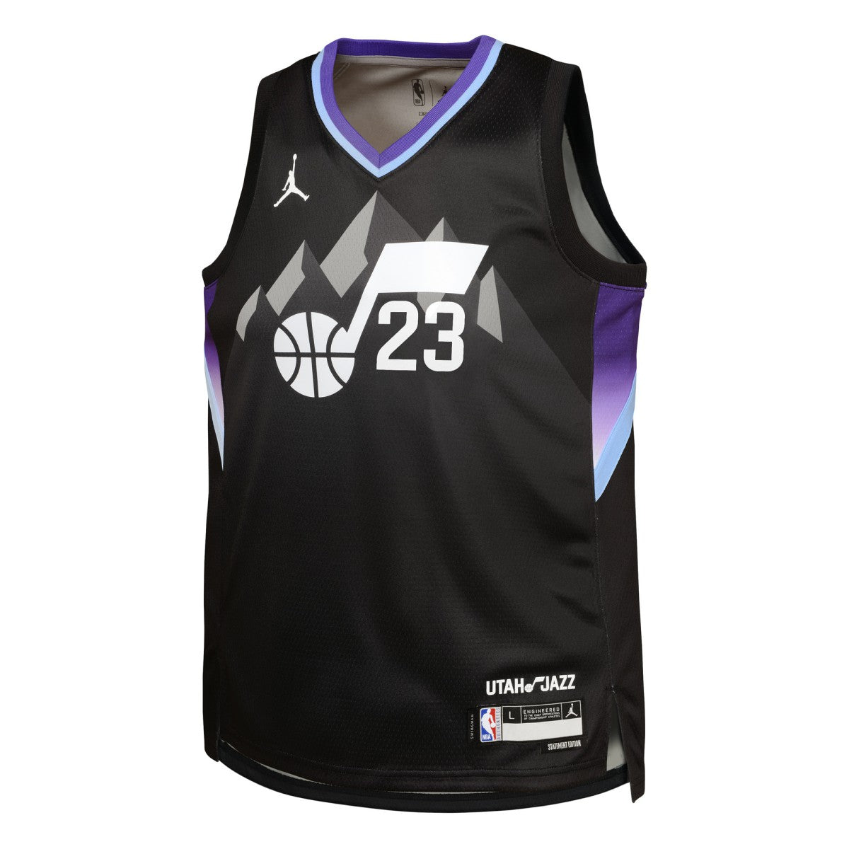 Lauri Markkanen Utah Jazz Jordan Brand Youth Swingman Jersey Statement Edition Black