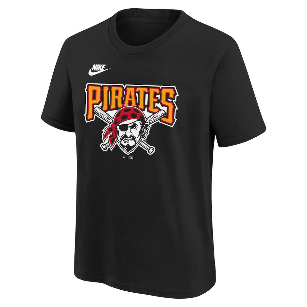 Pittsburgh Pirates Nike Youth Cooperstown Collection Team Logo T-Shirt - Black - Nike Sale