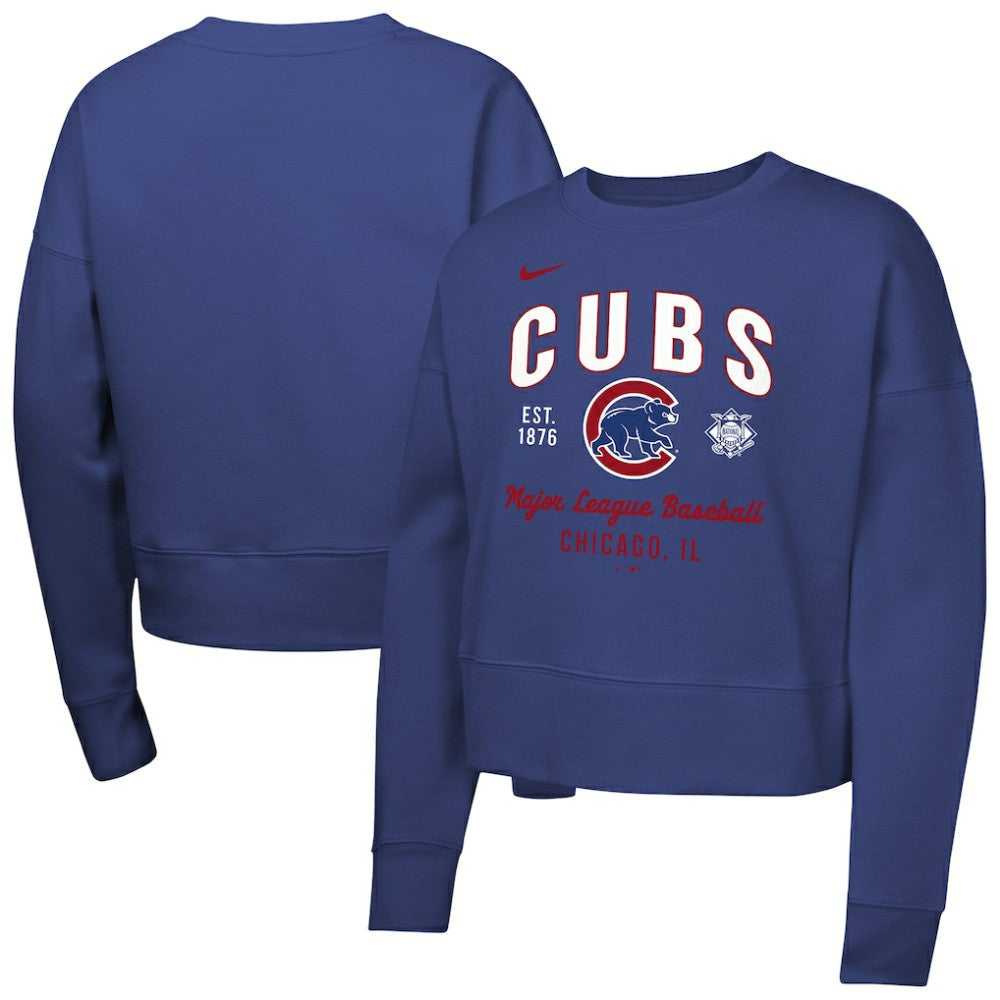Chicago Cubs Nike Girls Youth Fleece Sweatshirt - Royal - Nike Sale