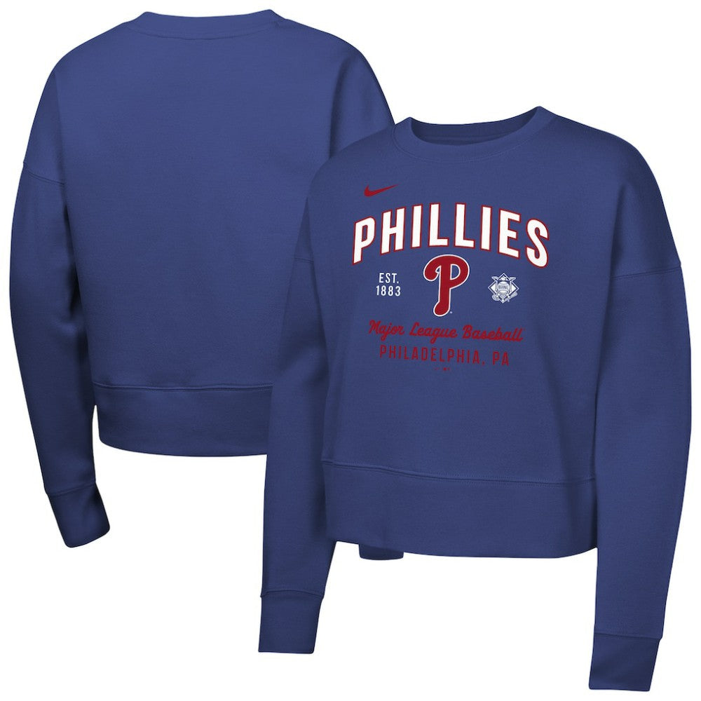 Philadelphia Phillies Nike Girls Youth Fleece Sweatshirt - Royal - Nike Online