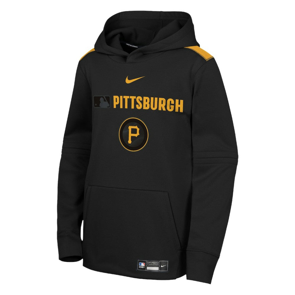 Pittsburgh Pirates Nike Youth City Connect Authentic Collection Performance Pullover Hoodie - Black - Nike Discount