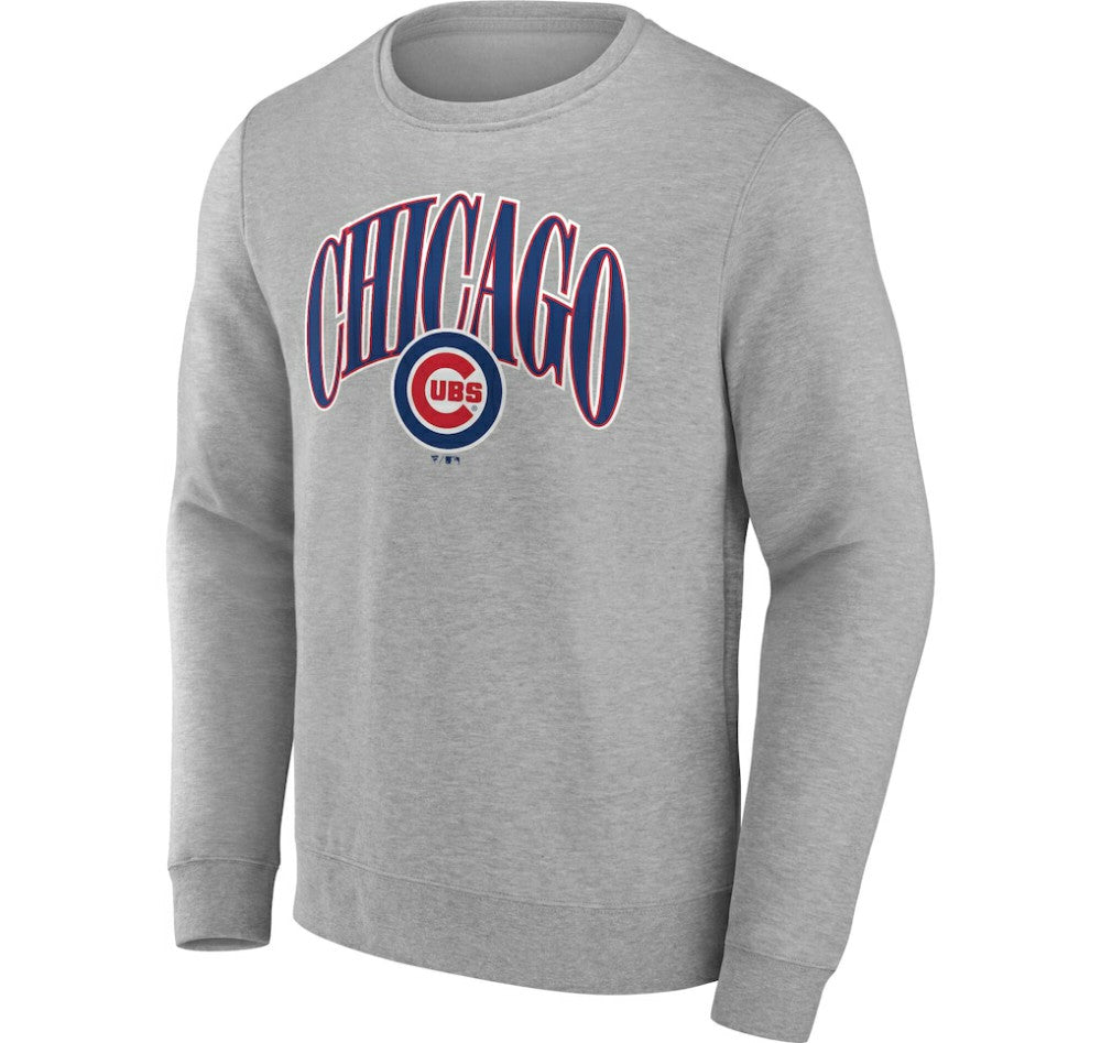 Chicago Cubs Arch Pullover Sweatshirt - Gray - MLB Lifestyle