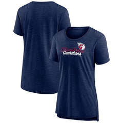 Cleveland Guardians Women's Practice Time Tri-Blend T-Shirt - Navy - MLB Sale