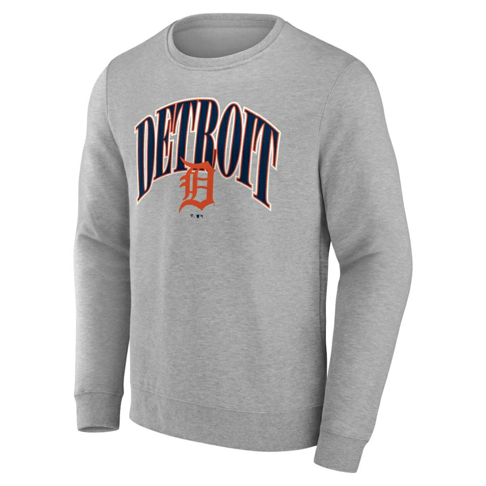 Detroit Tigers Arch Pullover Sweatshirt - Gray - MLB Online