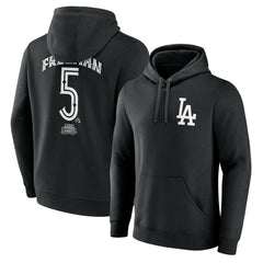 Freddie Freeman Los Angeles Dodgers Mister Cartoon Name & Number Pullover Hoodie - Black - MLB Lifestyle