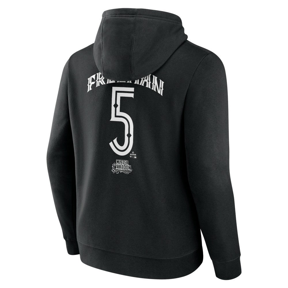 Freddie Freeman Los Angeles Dodgers Mister Cartoon Name & Number Pullover Hoodie - Black - MLB Lifestyle