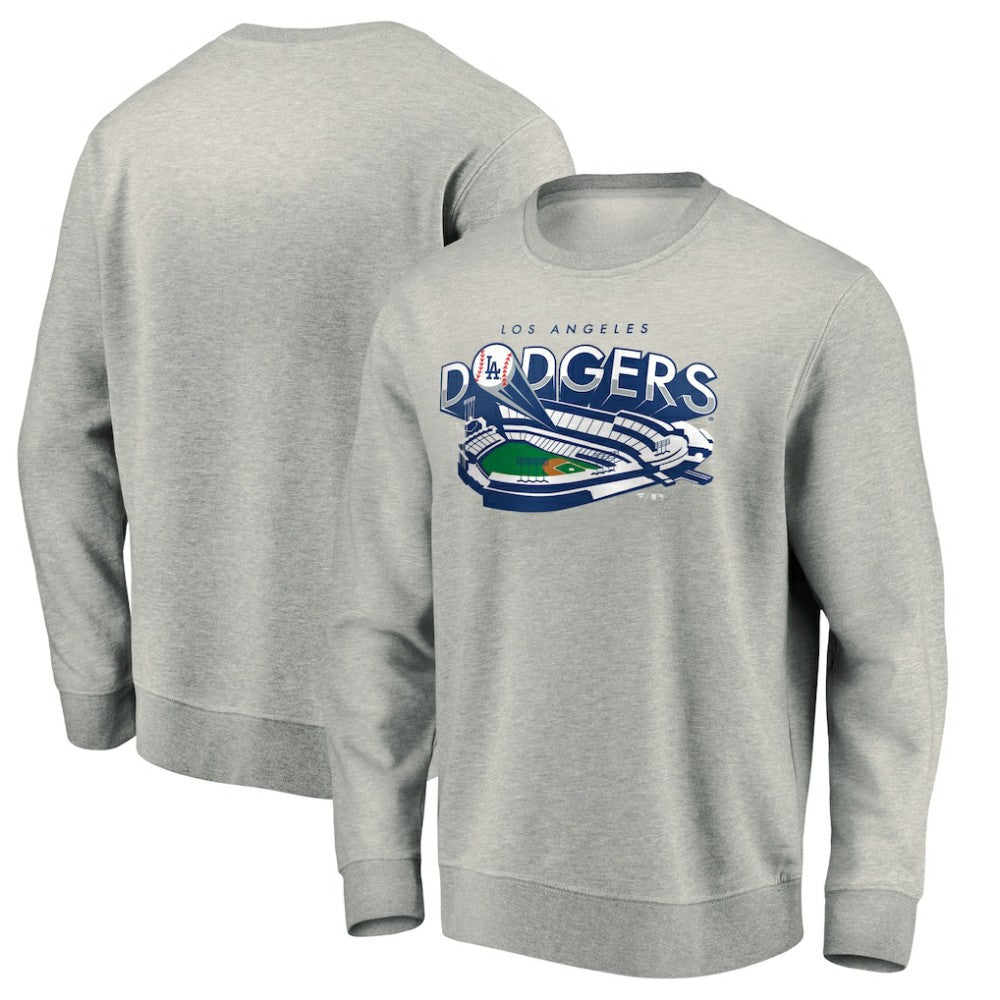 Los Angeles Dodgers Heater Pullover Sweatshirt - Gray - MLB on Sale