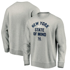New York Yankees Heater Pullover Sweatshirt - Gray - MLB Sale