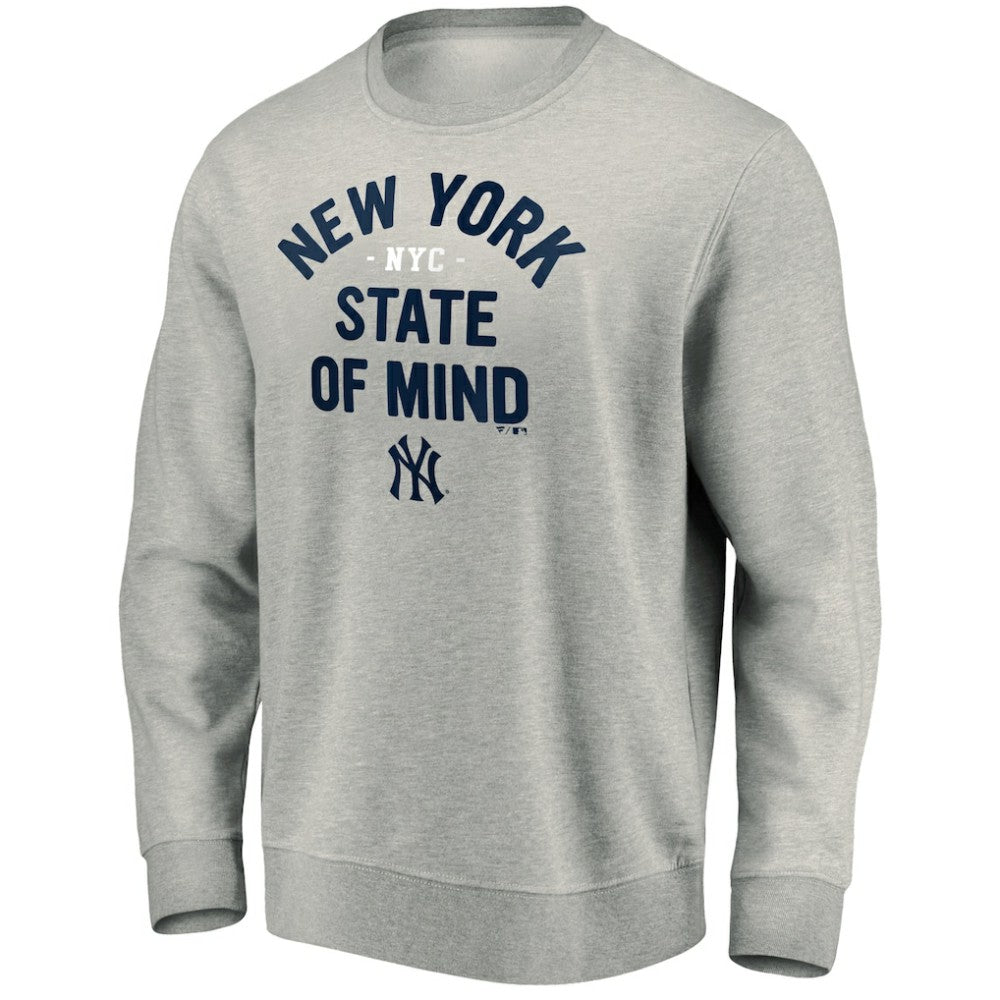 New York Yankees Heater Pullover Sweatshirt - Gray - MLB Sale