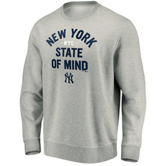 New York Yankees Heater Pullover Sweatshirt - Gray - MLB Sale