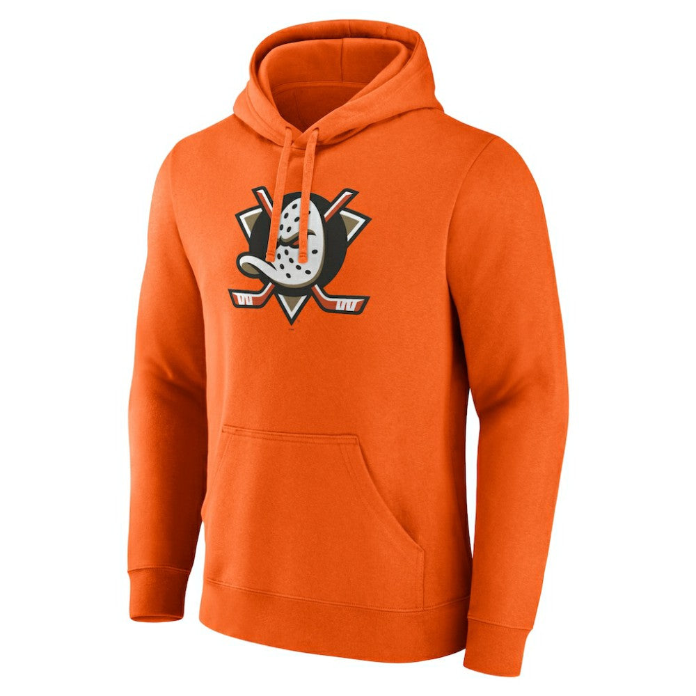 Anaheim Ducks Fanatics Primary Logo Fleece Pullover Hoodie - Orange - NHL 201915596